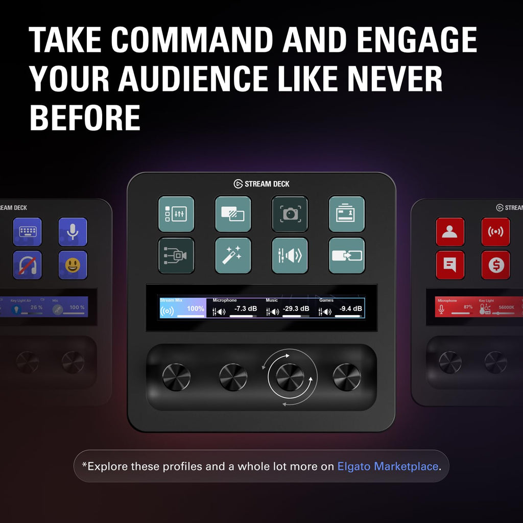 Stream Control Deck with Audio Mixer & Studio Controller