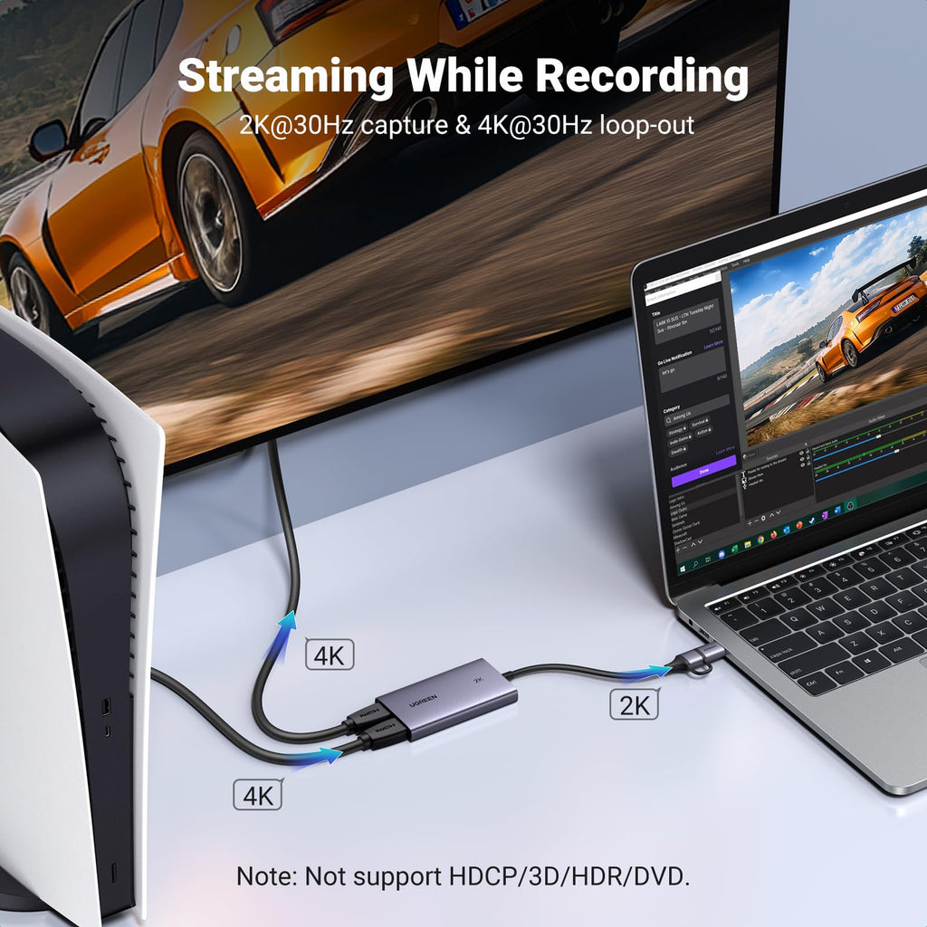 4K HDMI Capture Card – 1080p 60FPS, USB 3.0