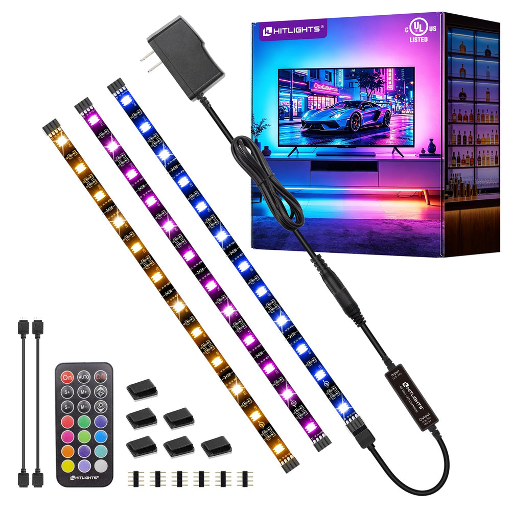 RGB LED Strip Lights – Dimmable Color-Changing TV Backlight