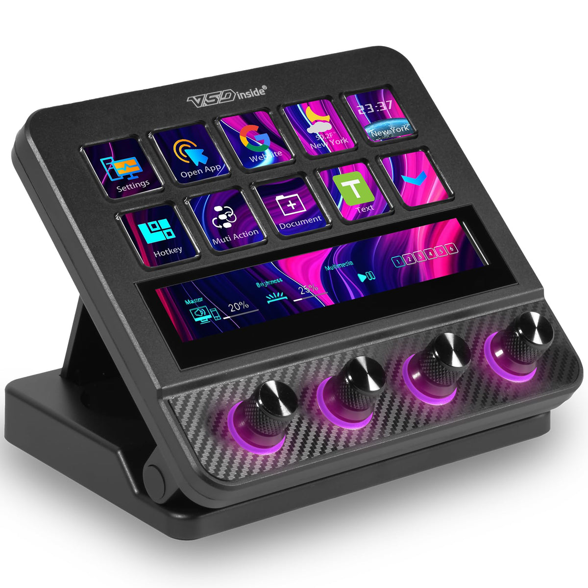 Stream Control Macro Pad – Programmable Keys & Audio Mixer