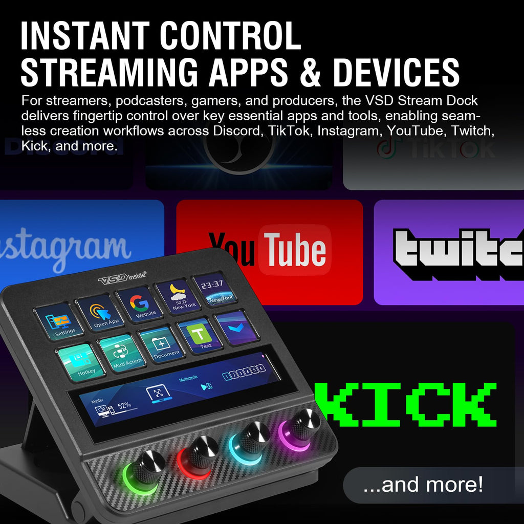 Stream Control Macro Pad – Programmable Keys & Audio Mixer