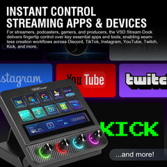 Stream Control Macro Pad – Programmable Keys & Audio Mixer