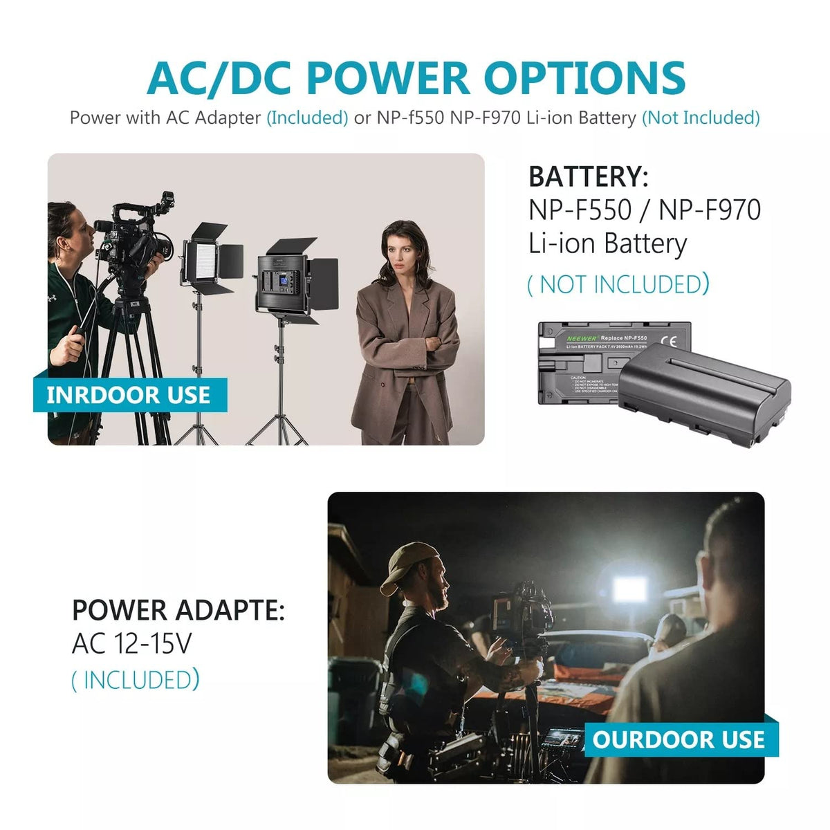 660 LED Video Light Kit – Dimmable Panels with Remote & Stands, 2-Pack