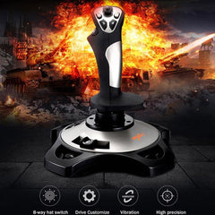 USB Flight Simulator Joystick – PC Gaming Flight Stick