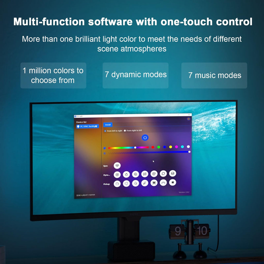 RGB Gaming Light Bar – Dynamic Screen Sync & Music Mode