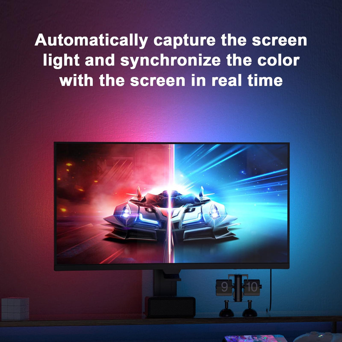 RGB Gaming Light Bar – Dynamic Screen Sync & Music Mode
