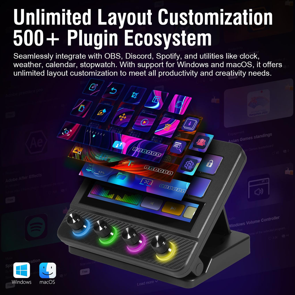Stream Control Macro Pad – Programmable Keys & Audio Mixer