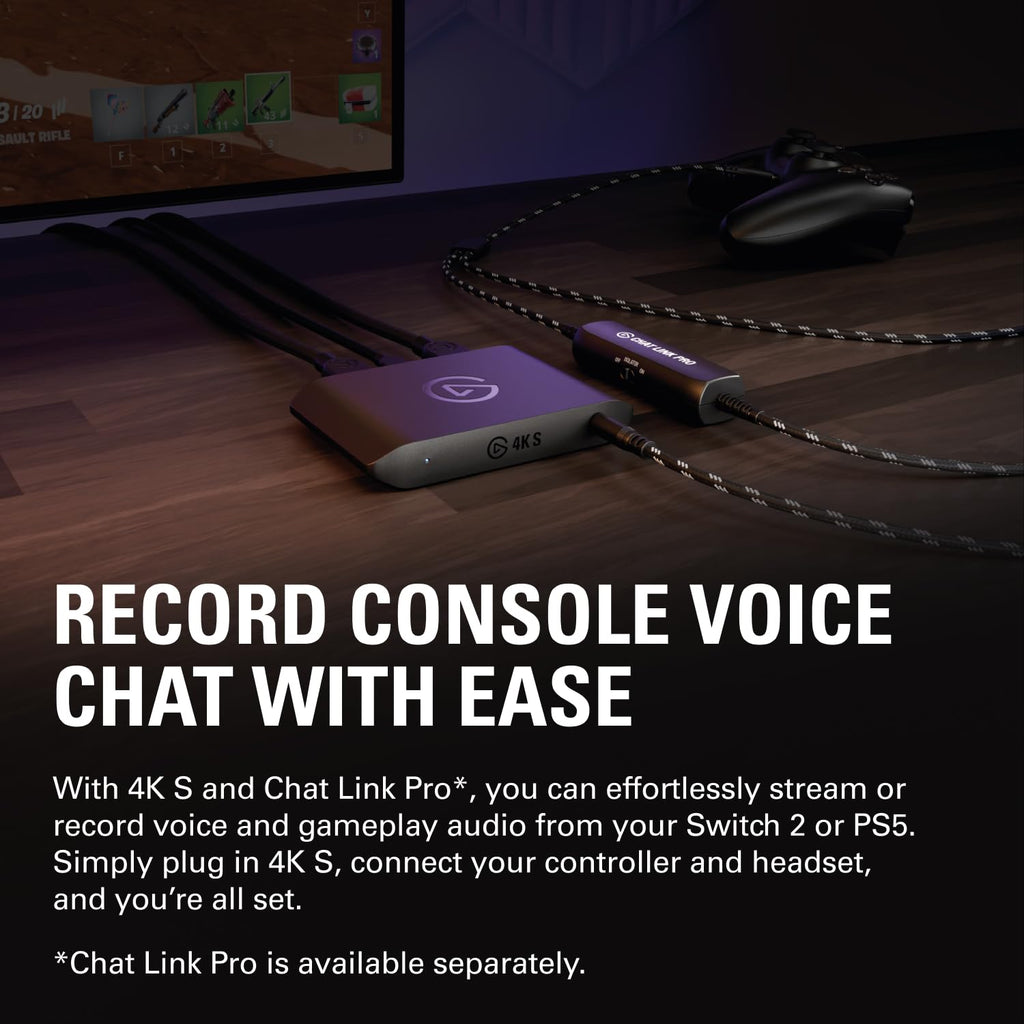 4K S Capture Card – PS5, Xbox Series X/S & Switch 2 Compatible
