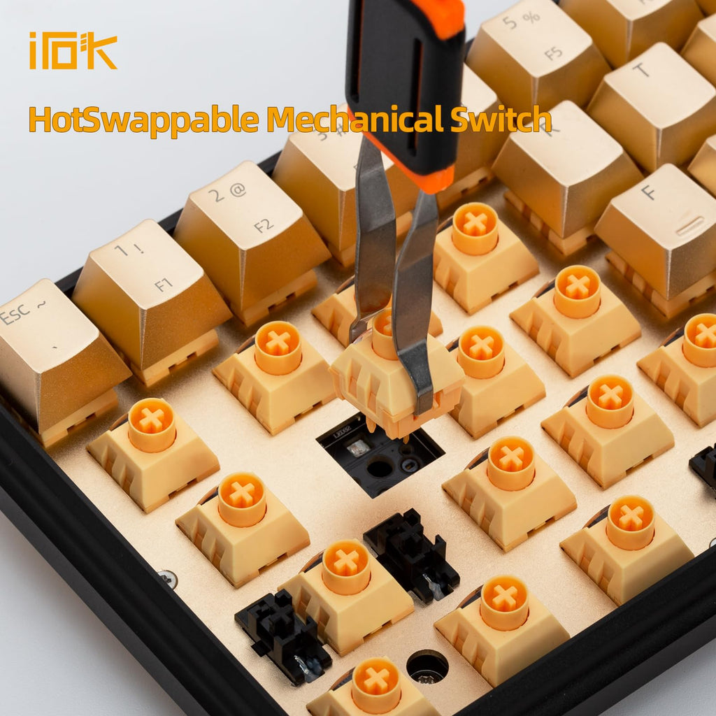 60% RGB Mechanical Gaming Keyboard – Hot-Swappable Red Switches, Metal Case