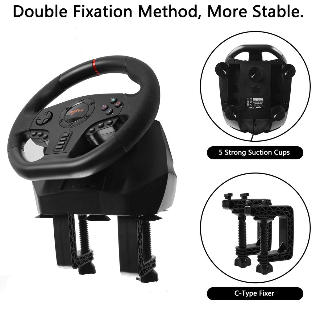 270°/900° Racing Wheel & Pedals – Multi-Platform Compatible
