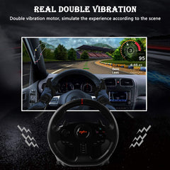 270°/900° Racing Wheel & Pedals – Multi-Platform Compatible
