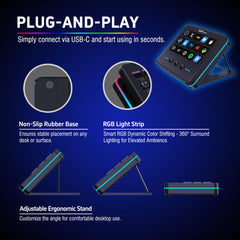 18-Key Stream Control Deck – Programmable Macro Keypad
