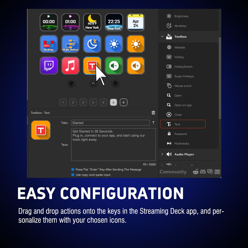 18-Key Stream Control Deck – Programmable Macro Keypad with Custom Display