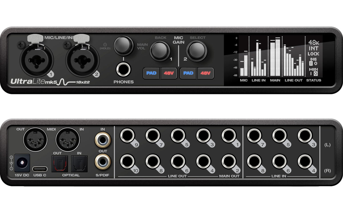 18x22 USB Audio Interface – Mixing & Effects, Multi-Platform Compatible