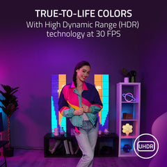 4K Webcam – Large Sensor, Auto Light Correction & Built-In Mic