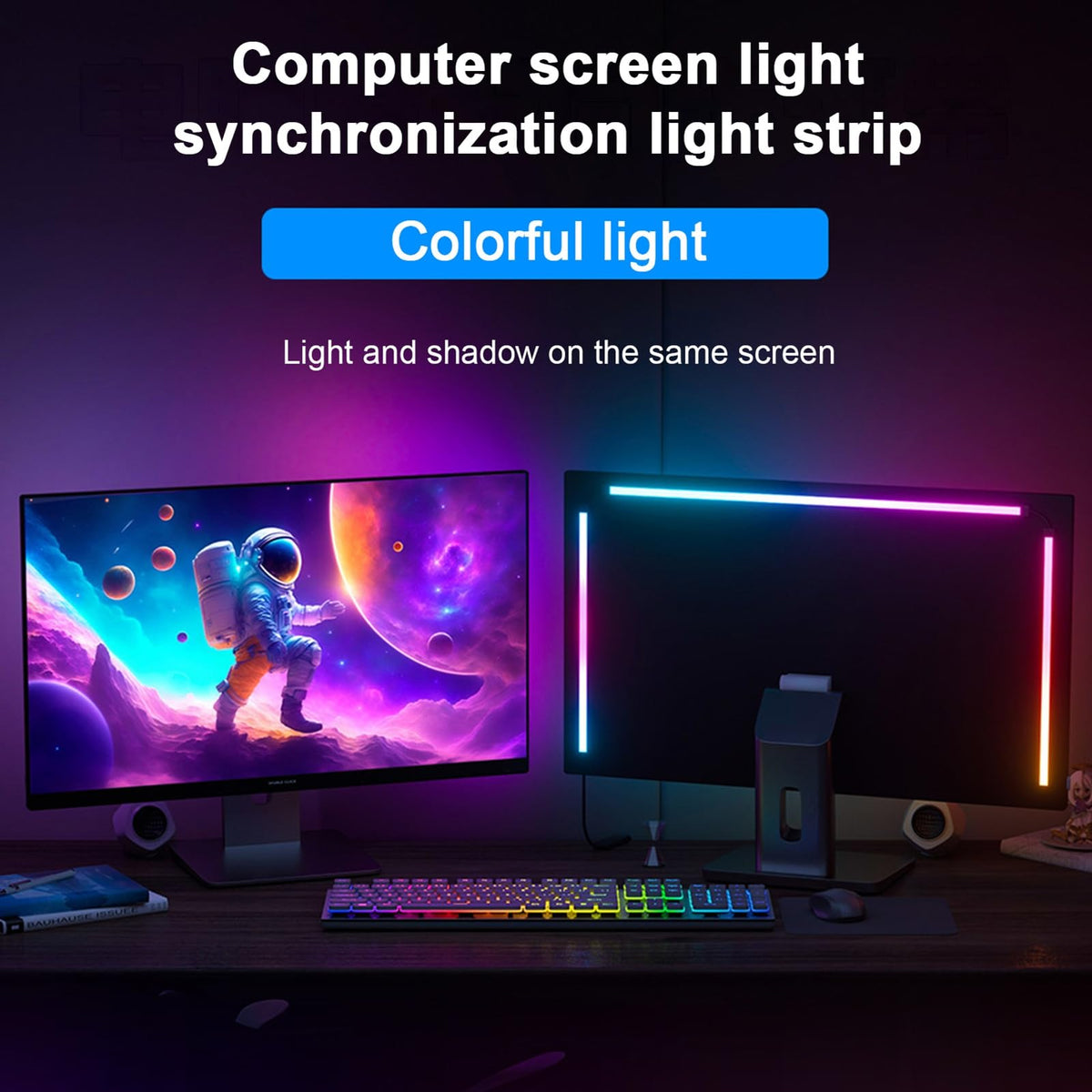 RGB Gaming Light Bar – Dynamic Screen Sync & Music Mode