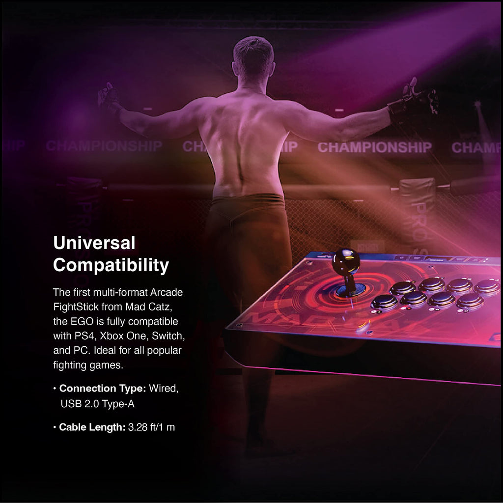 Arcade Fight Stick – Multi-Platform Wired Controller, Black