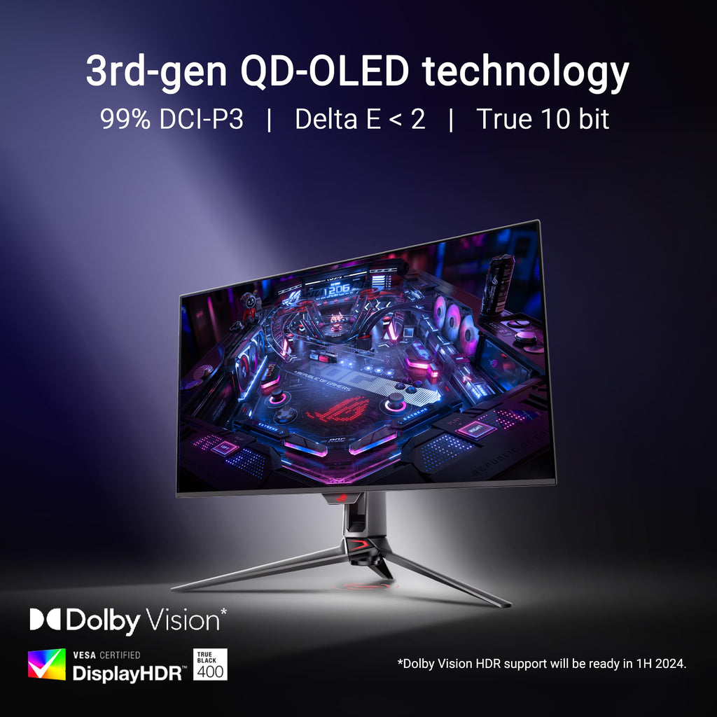 31.5" 4K QD-OLED Gaming Monitor – 3840 × 2160, Black