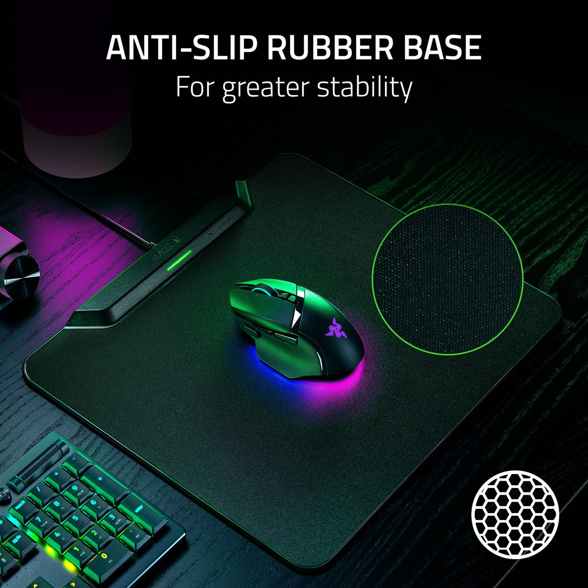 Wireless Charging Gaming Mouse Pad – Hard Surface & Charging Puck