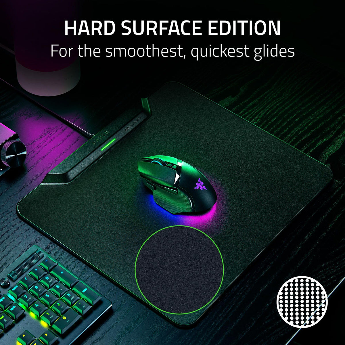 Wireless Charging Gaming Mouse Pad – Hard Surface & Charging Puck
