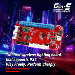 Wireless Fighting Game Controller Board – Low Latency, Turbo, Macro & RGB